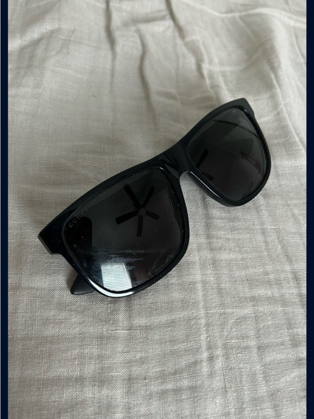 Gucci Black Oversized Square Sunglasses